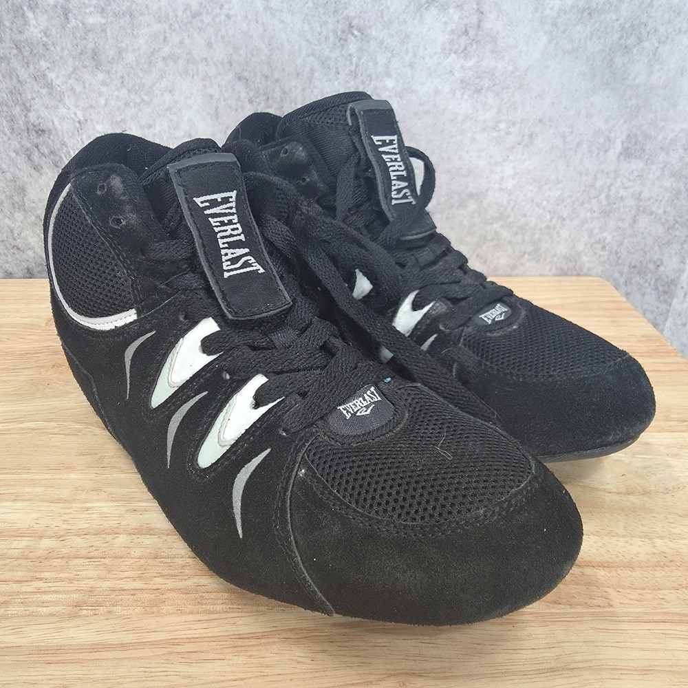 Everlast Wrestling Shoes Mens 8 Black Low Top MMA Boxing Combat Shoes AM461-1 - Picture 2 of 10
